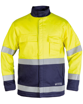 Veste doublée Hi-vis multiprotection 1896 (Hi-Vis Jaune/Bleu marine)