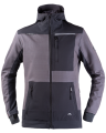 Veste de travail avec capuche STRETCH 330V (gris-noir) - Devant de la veste