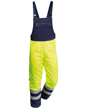 Salopette thermique haute visibilité  6241 (Hi-Vis Jaune/Bleu marine)